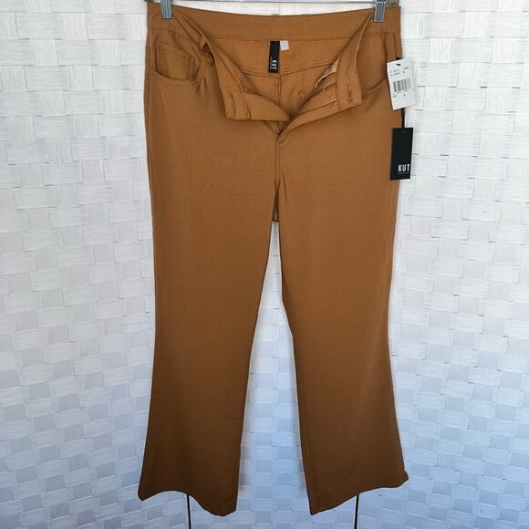 Kut From The Kloth Copper Wide Flare Leg Pants Size 6 - Picture 5 of 9